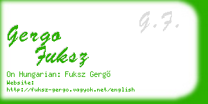 gergo fuksz business card